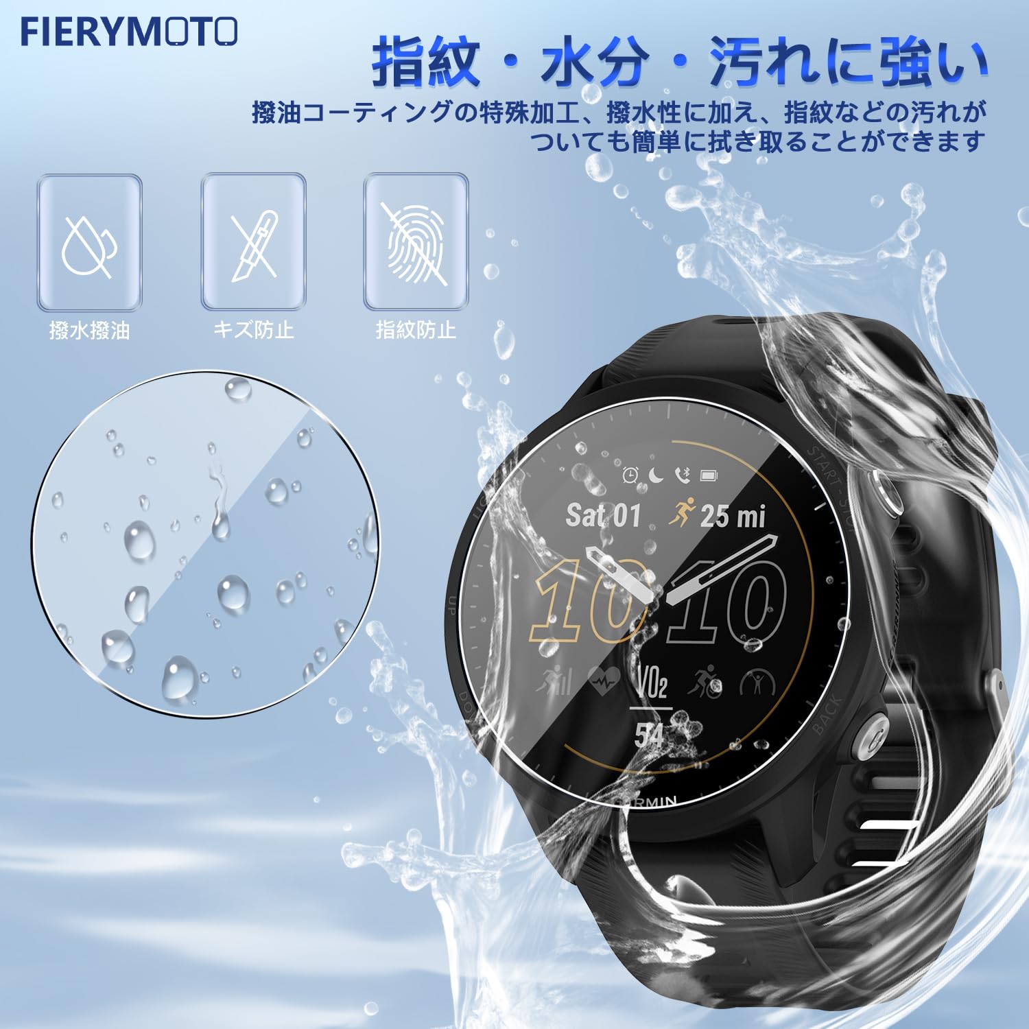 Amazon | 【3枚セット 日本旭硝子製】 用 Garmin Forerunner 955 