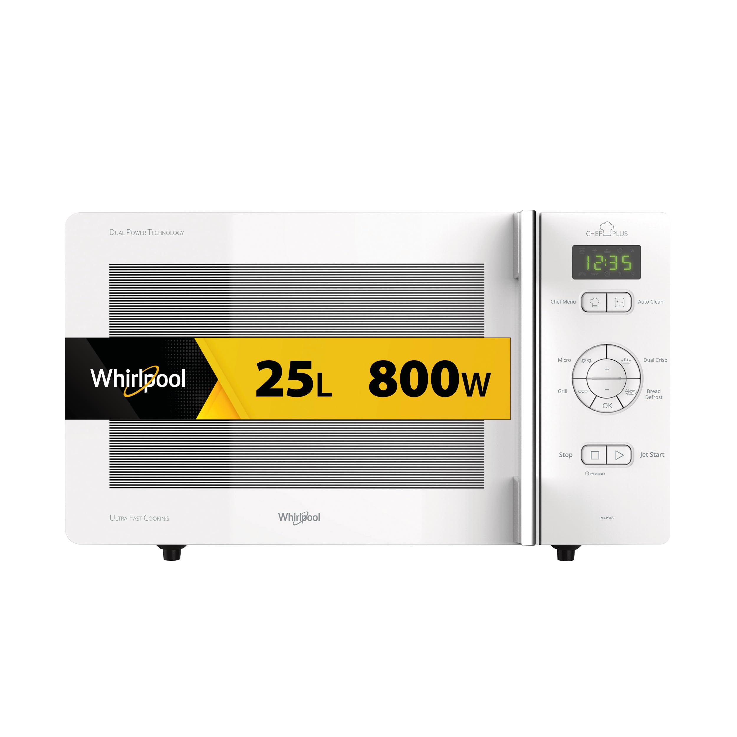 MICR. WHIRLPOOL MCP345WH 25L CRIP GRILL 800W BLANC