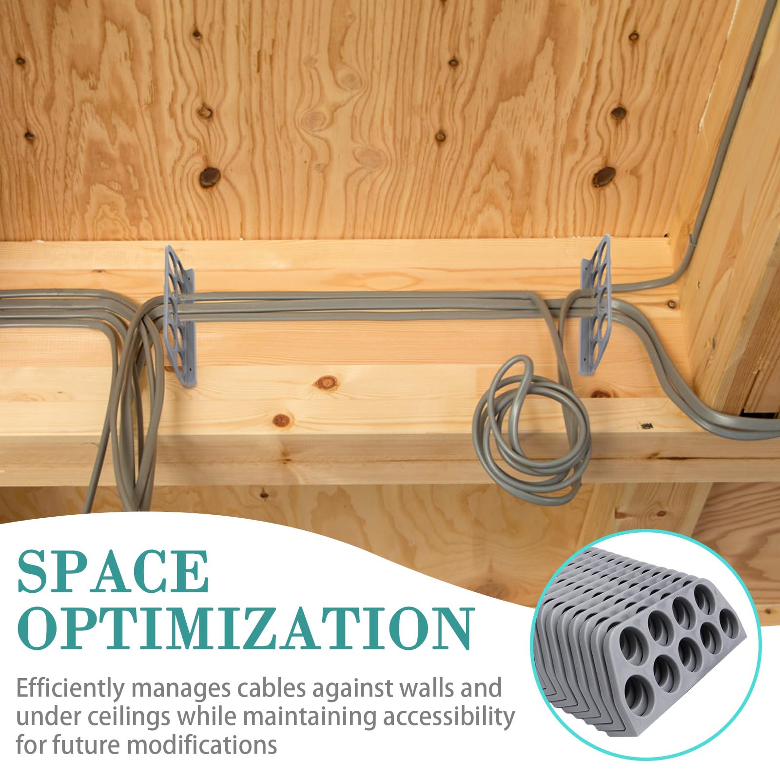 20 Pack Cable Chase-Wire Bracket, Cable Support Wire Bracket Holder — Amazon image 6