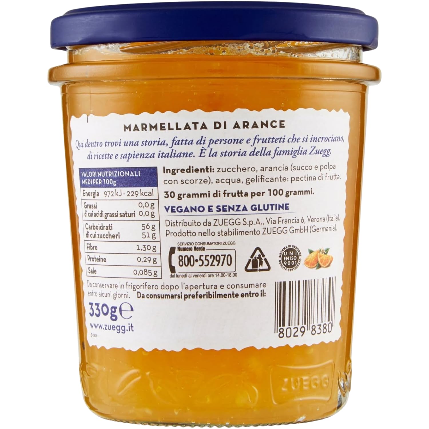 Confettura Extra di Arance 330 g – Marmellata Agrumi Dolce e Leggermente Amara Ideale per Colazione e Dolci – Variazioni 4/8/12 Pezzi (12 PEZZI)