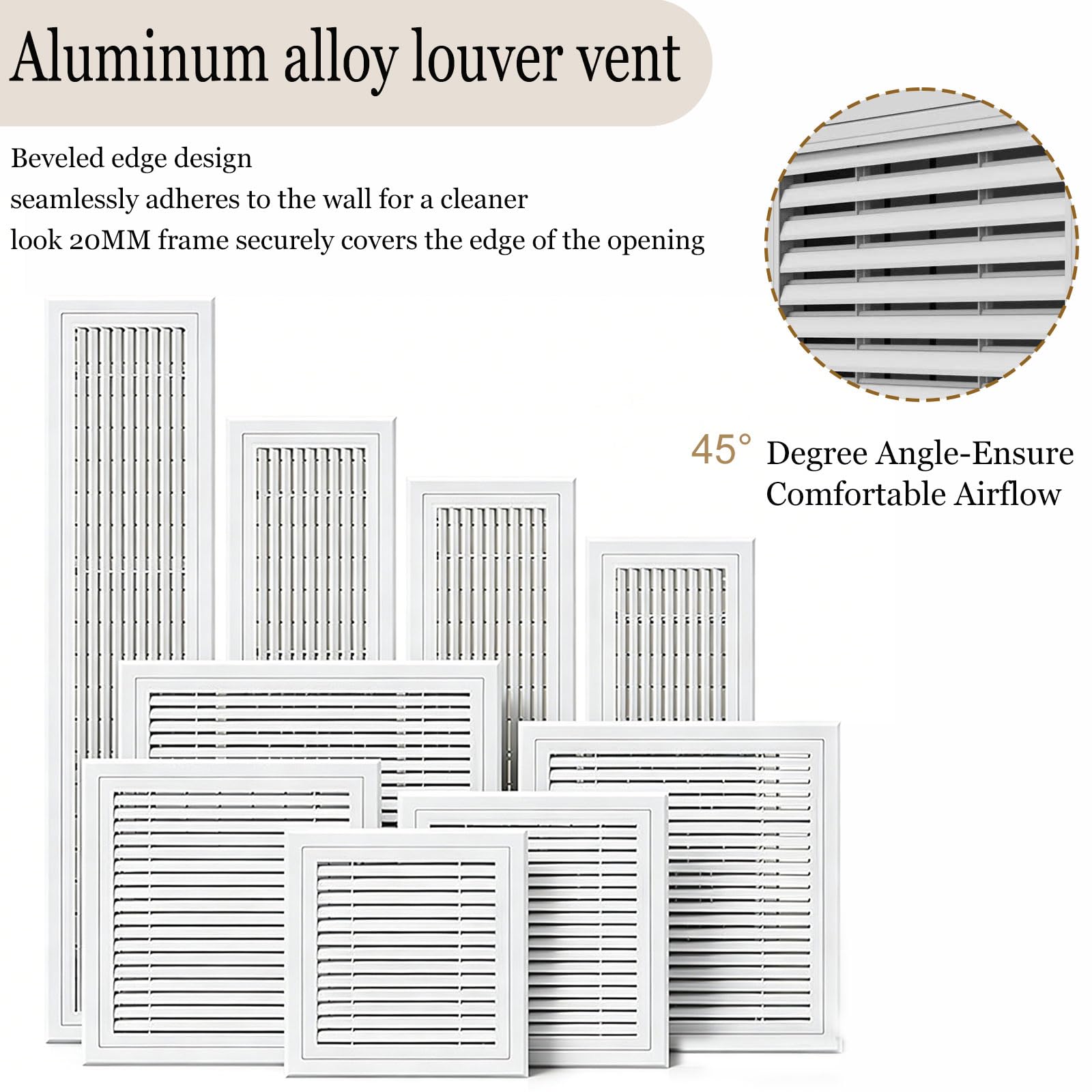 Grille de filtre à air amovible en alliage d'aluminium pour mur et plafond - 30,5 x 40,6 cm - Noir