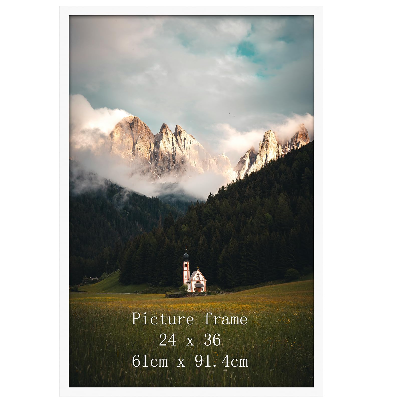 Giftgarden 24x36 inch Picture Frame White, Aluminum Poster Frame Wall-Mounted Horizontal or Vertical โ image 1