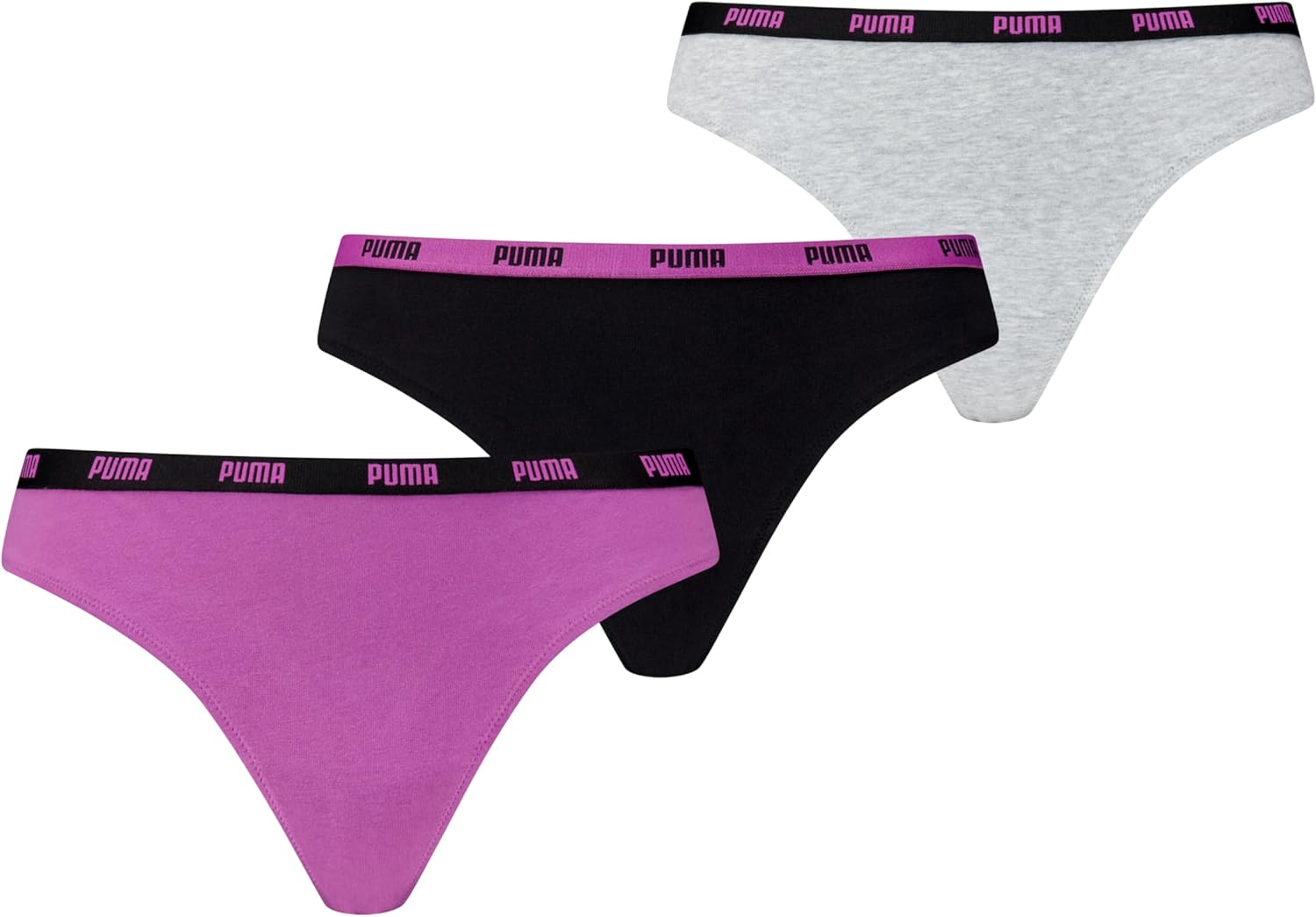 Puma Damen String UnterwÃ¤sche, Purpur, M (3er Pack) : Amazon.de: Fashion