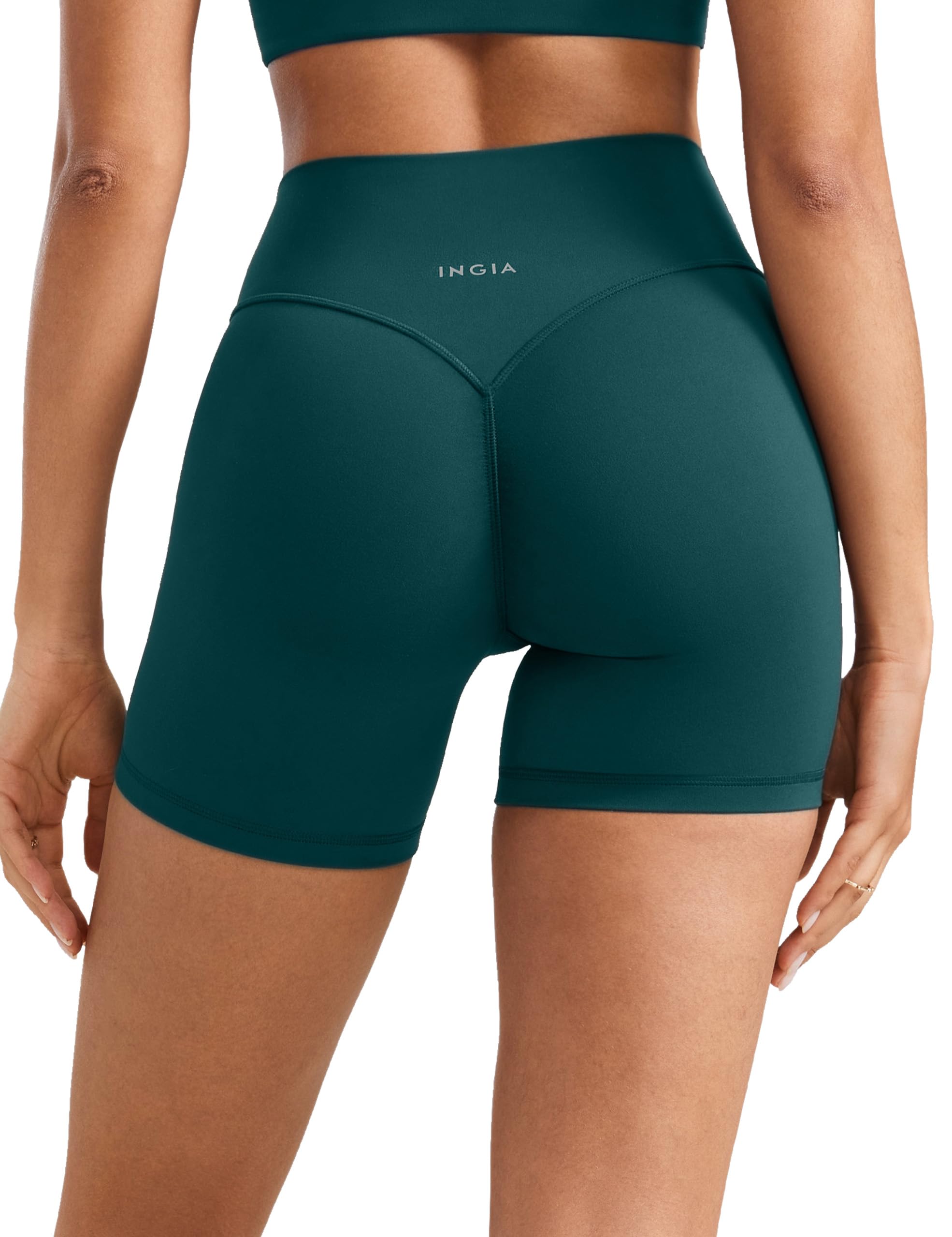 INGIA No Front Seam Scrunch Butt Biker Shorts 5''