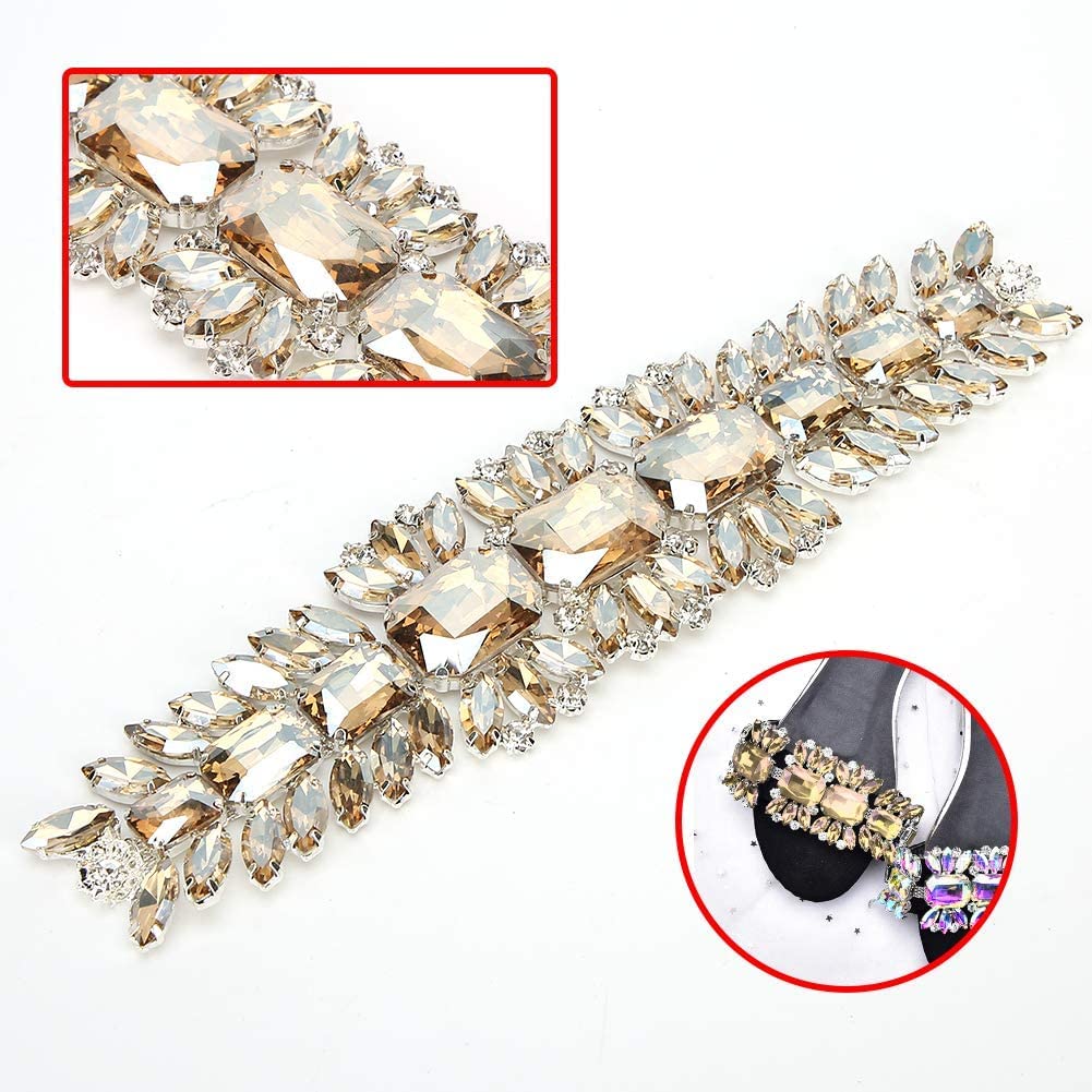 XINMILI Rhinestone Trim - Crystal Chain Ribbon For Wedding Dress, Craft Decoration (20.5x5cm) - View #10