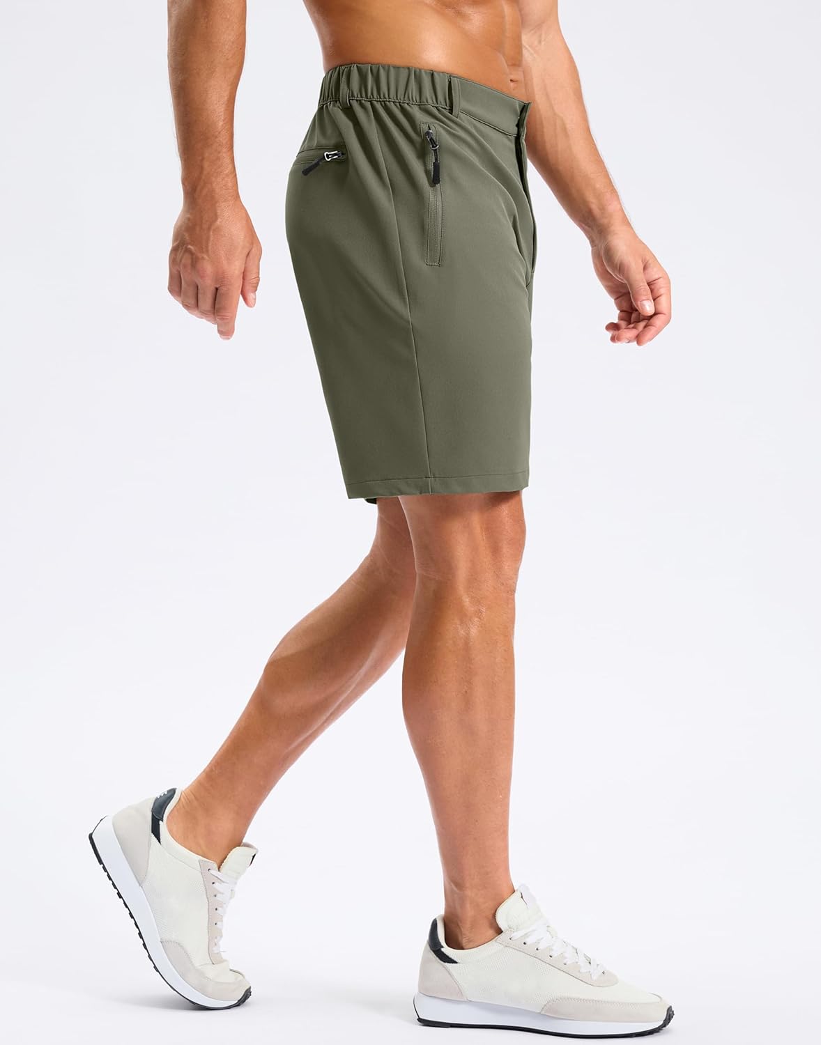 Pudolla Mens Hiking Shorts 5"/7"/9" Lightweight Quick Dry Casual Golf Shorts for Men Work Fishing with 3 Zipper Pockets - Image 2