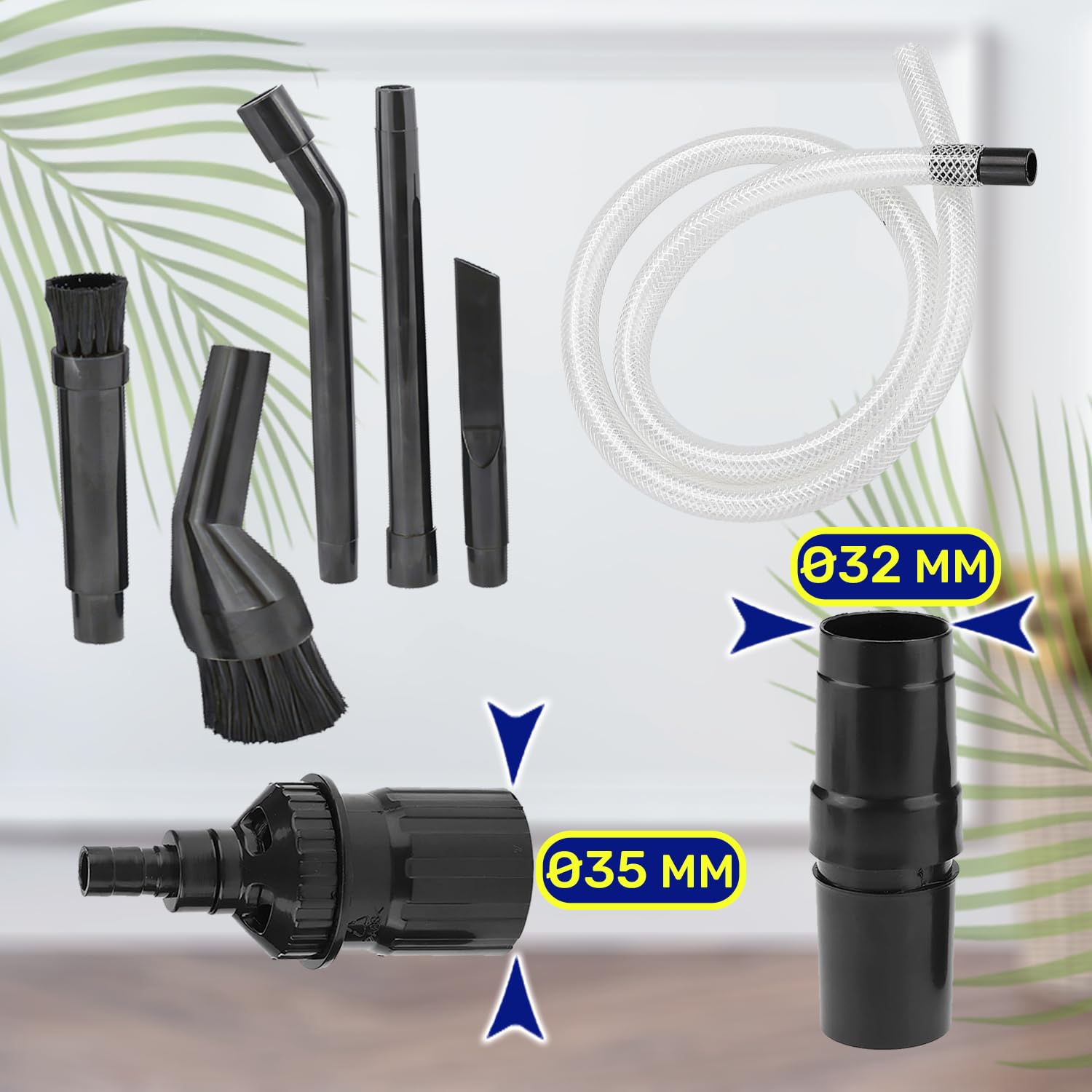 MONTERAL Set di 8 Beccuccio Aspirapolvere per i Diametri 32 mm e 35 mm - Garanzia di 10 Anni