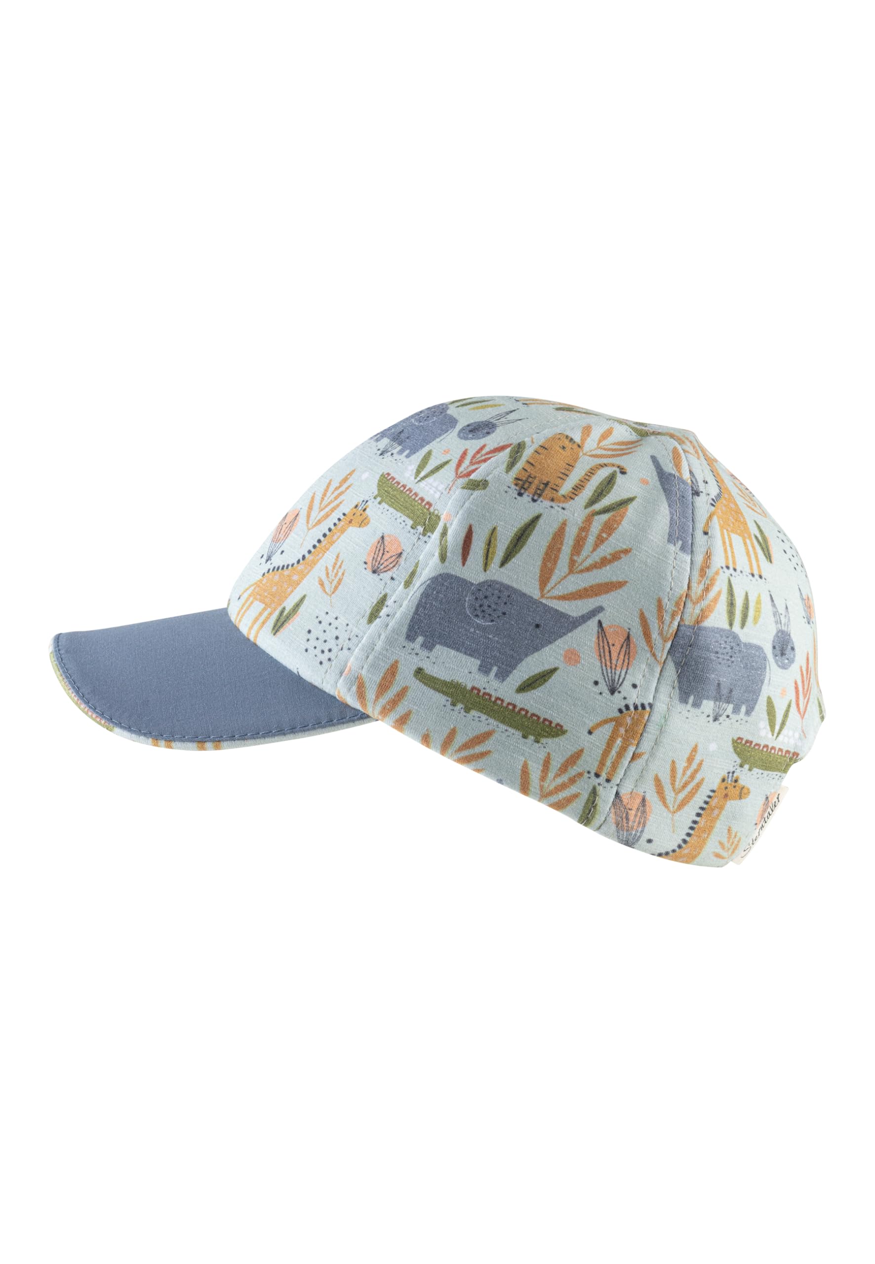 Sterntaler - Basecap aus Flammgarn Jersey Bedruckt mit Safari Tieren, Cappellino da Baseball Unisex - Adulto