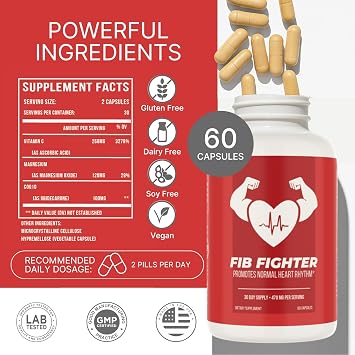 Heart Rhythm Support Supplement | Doctor-Developed | CoQ10, Magnesium & Vitamin C | Supports Normal Heartbeat & Cardiovascular Health | Vegan, Non-GMO | Made in USA | 60 Capsules 30 Day Supply