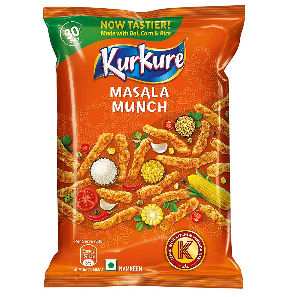 Kurkure Namkeen - Masala Munch, 94gm/100gm/117gm (Weight May Vary)
