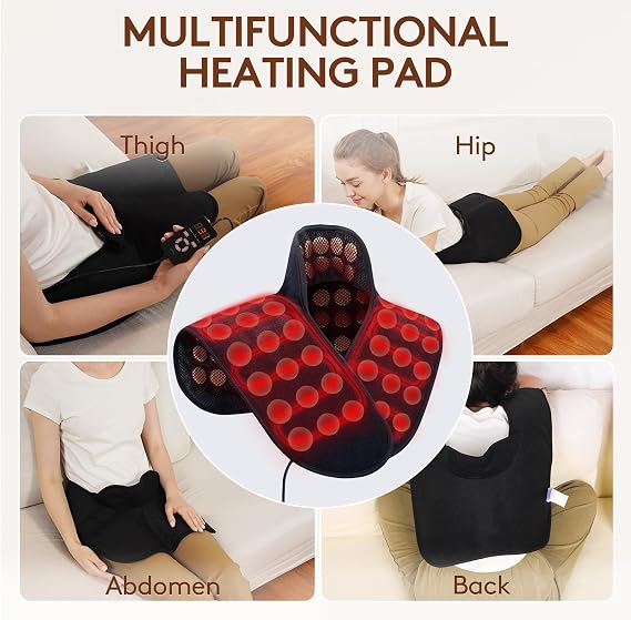 UTK Far Infrared Heating Pads for Neck and Shoulders and Back, Hot Enough, Neck and Shoulder Heating Pad with 84 Natural Jade, 24 Timers & Auto Shut Off, Gift for Women (23 * 18'')