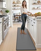 Vista 5 de DEXI Tapete de cocina acolchado antifatiga, extra largo, grande, cómodo, impermeable, de espuma viscoelástica, antifatiga, para escritorio, oficina