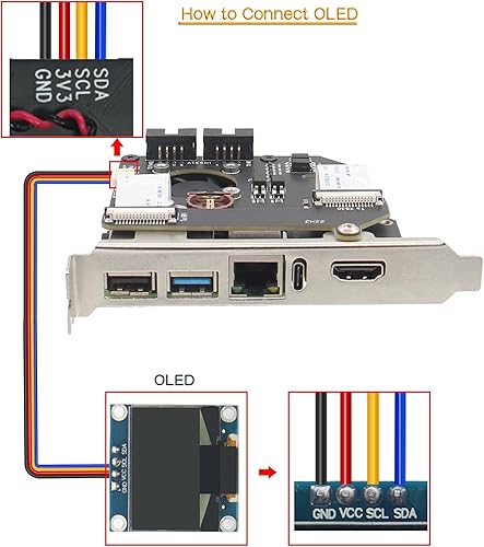 Miniatura 8 de Geekworm Versión KVM-A8 PCIe para Raspberry Pi 4 Modelo B KVM sobre IP Soporte KVM V3 PoE ATX HDMI CSI (no incluye Raspberry Pi)