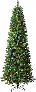 Slim pre-lit dual color Christmas tree