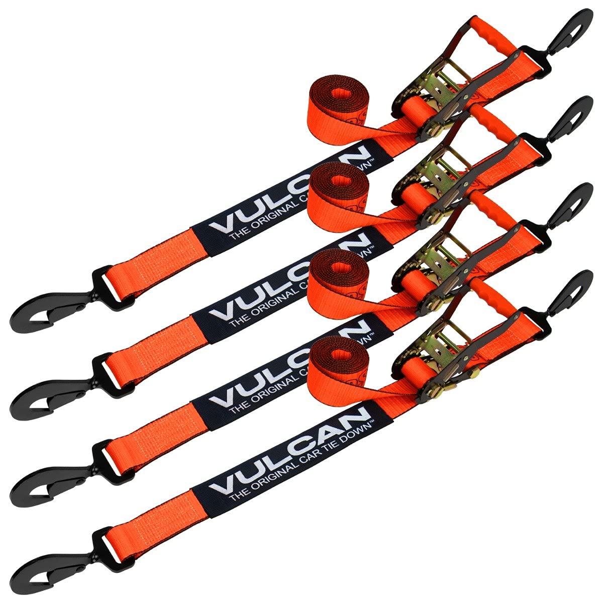 Buy VULCAN Complete Axle Strap Tie Down Kit with Snap Hook Ratchet Straps PROSeries Includes