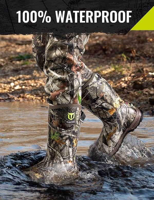 TIDEWE Rubber Hunting Boots with 800g Insulation, Waterproof Insulated Next Camo G2 Warm Rubber Boots with 7mm Neoprene, Sturdy Outdoor Hunting Boots for Men (Size 9) by TIDEWE - Image 7