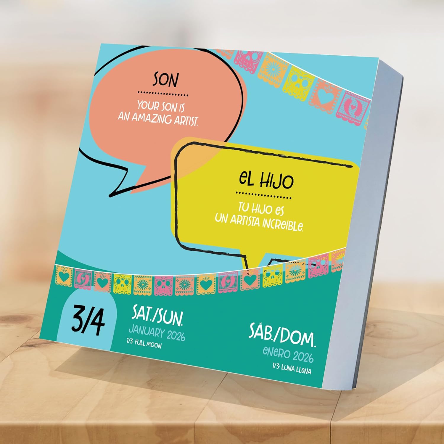 TF Publishing 2026 Spanish Words Daily Desktop Calendar - 5.25in x 5.25in