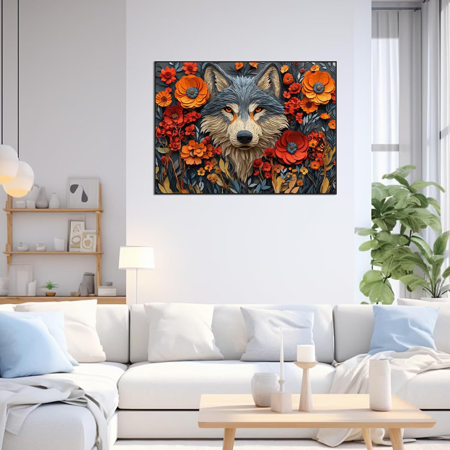 Puzzle 6000 Pezzi lupo Puzzle Classici per Gioco Familiare, n-392 | Impossibile Puzzles, Intrattenimento Creativo, Rilassamento e Intelligence, Regalo per Amore e Amico, Decorazioni Casa, Fiori