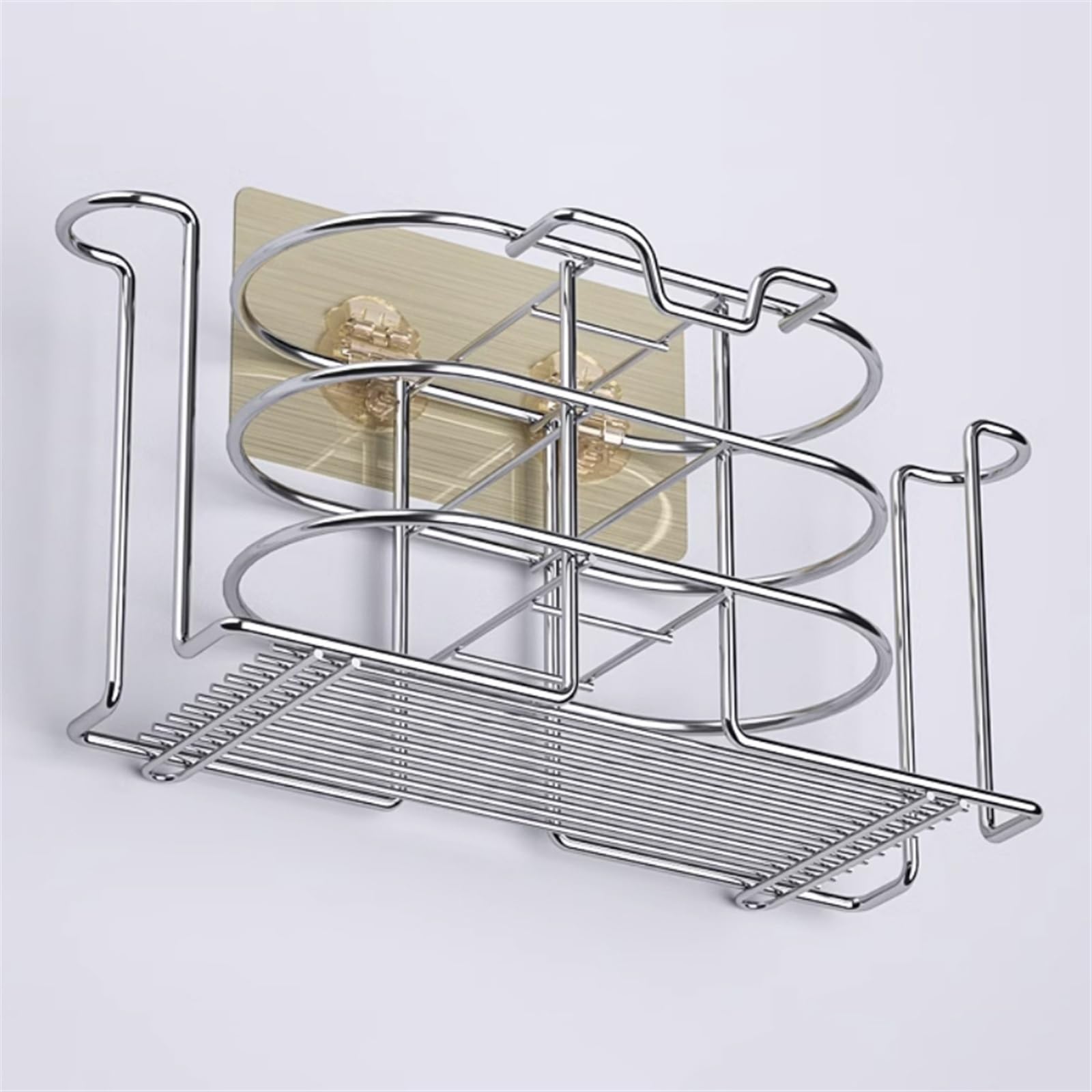 Estanteria Ducha Estantes organizadores for baño, soportes for cepillos de dientes de acero inoxidable for ducha, montaje en pared o sobre encimera, estante de almacenamiento for montaje en pared sin