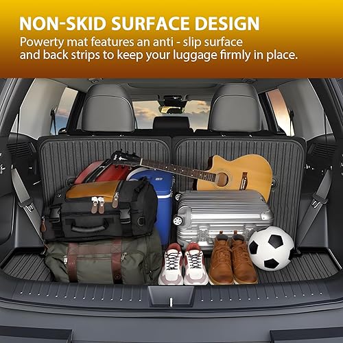 Vista 93 de Powerty Alfombras resistentes para BMW X3 2018 a 2024 y BMW X4 2019 a 2024, a medida para accesorios de X3 y X4, de elastómero termoplástico 3D