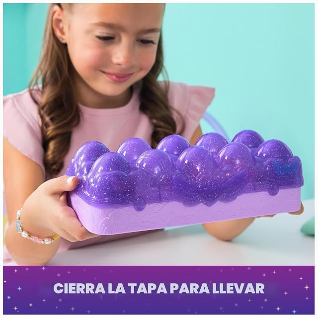 Foto 8 de 8 de HATCHIMALS Alive, Neon Rainbow, Egg Carton Toy con 5 Minifiguras en Huevos Que cambian de Color y 11…