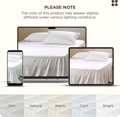 Miniatura 9 de Bedsure - Juego de sábanas de bambú y rayón, tamaño Queen, refrescantes, GentleSoft, transpirables, bolsillo profundo de hasta 18 pulgadas ropa de