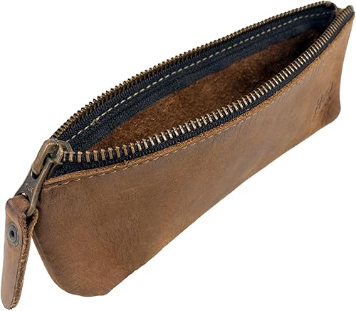 Miniatura 5 de Hide & Drink, Estuche rectangular para lápices, estuche para bolígrafos y marcadores para hombres y mujeres, soporte plano con cremallera, estilo