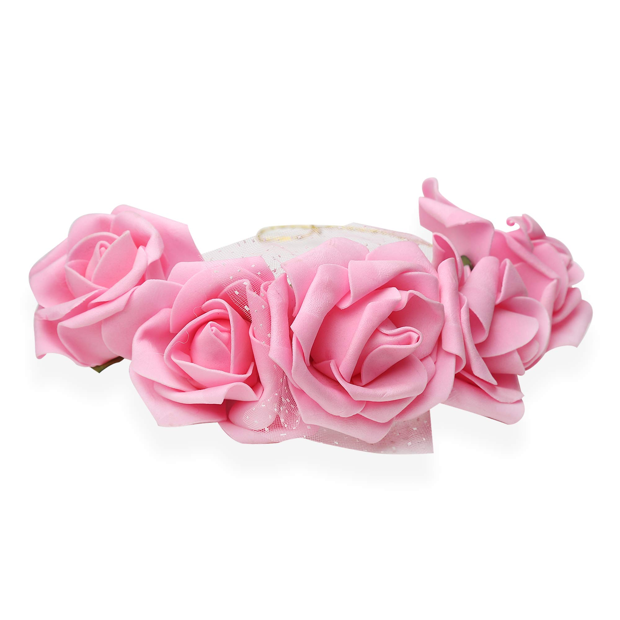 Samsara Couture Baby Kids Girls Frozen Princess Flower Gracious Tiara/Crown Head Wrap (Light Pink) (B084VPZVZM) Amazon Price History, Amazon Price Tracker