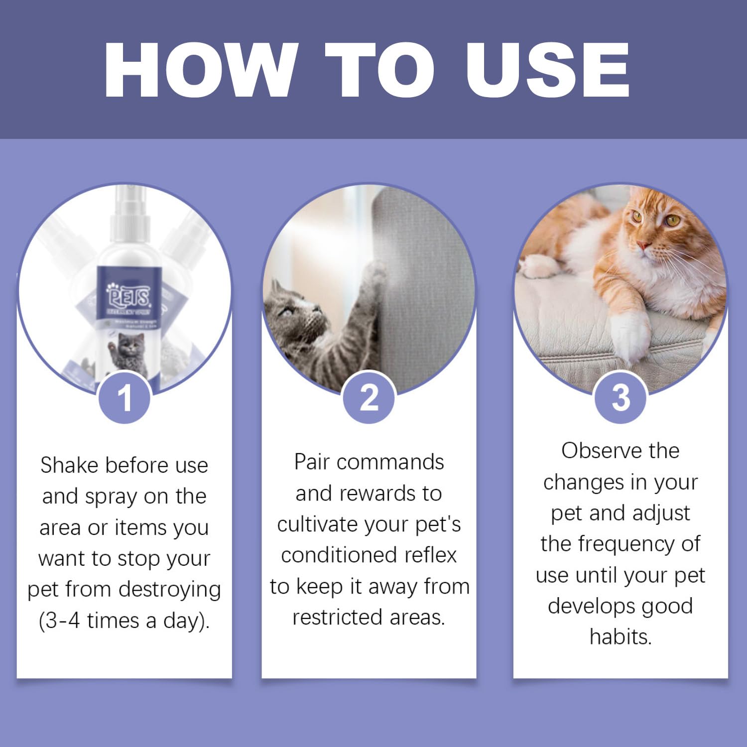Spray repellente per gatti, protezione antigraffio per divano e gatti, anti-graffio, anti-graffio, anti-graffio, anti-graffio, protegge per interni ed esterni, adatto per divani, pavimenti, mobili