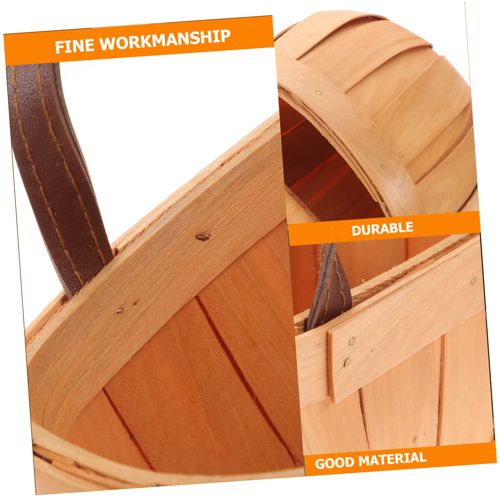 Unomor 2Pcs Woven Hanging Basket Organizer Rustic Wall Storage Baskets for Kitchen Bathroom Home for Fruits Vegetables Sundries