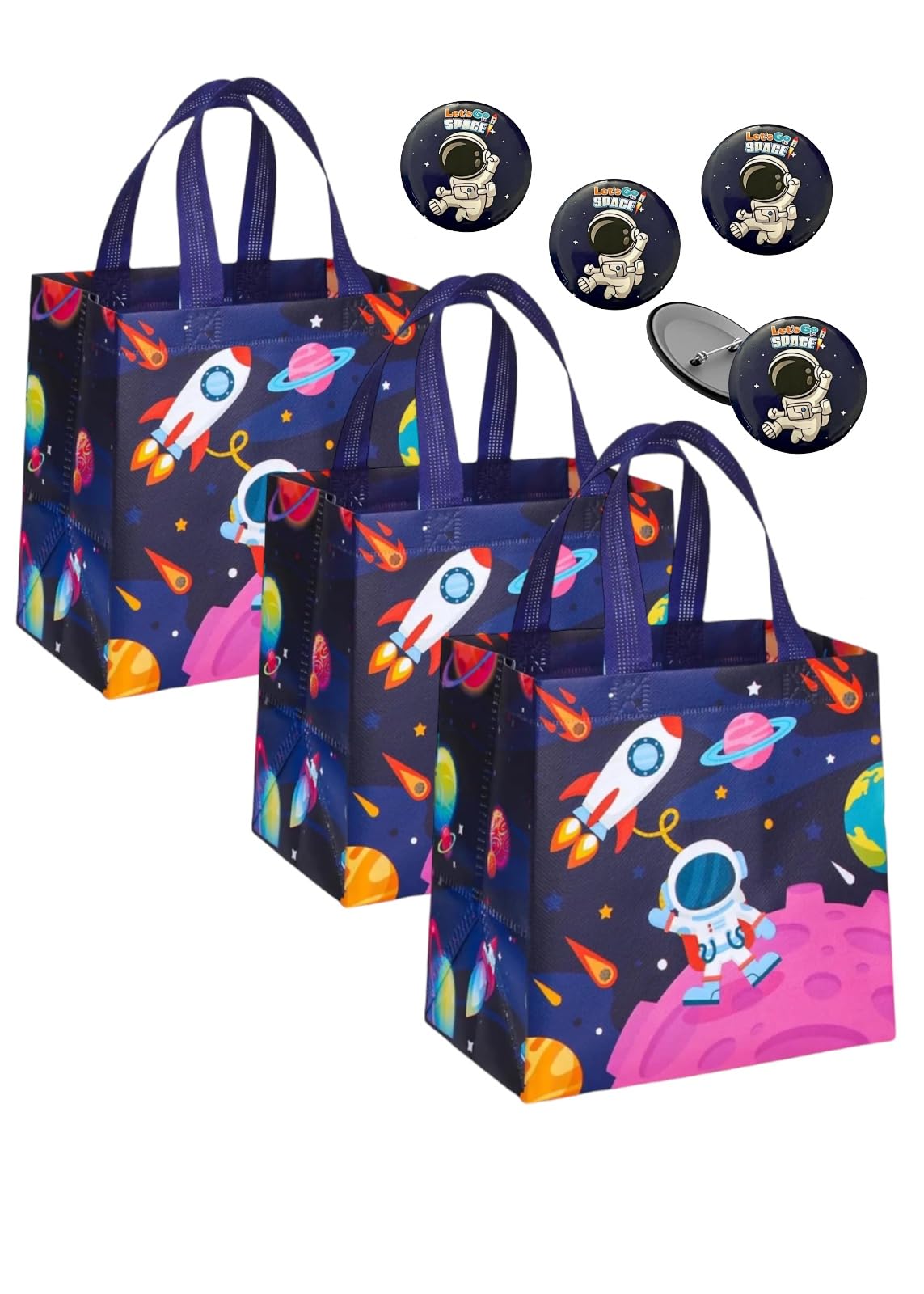 Le Delite Birthday Space theme Design Printed non woven fabric Carry Bags | 10 pieces Astronaut Gift Bags for Return gifts with astronaut space badges, Birthday and presents I goodies bag (10) (B0CDFDB3FC) Amazon Price History, Amazon Price Tracker