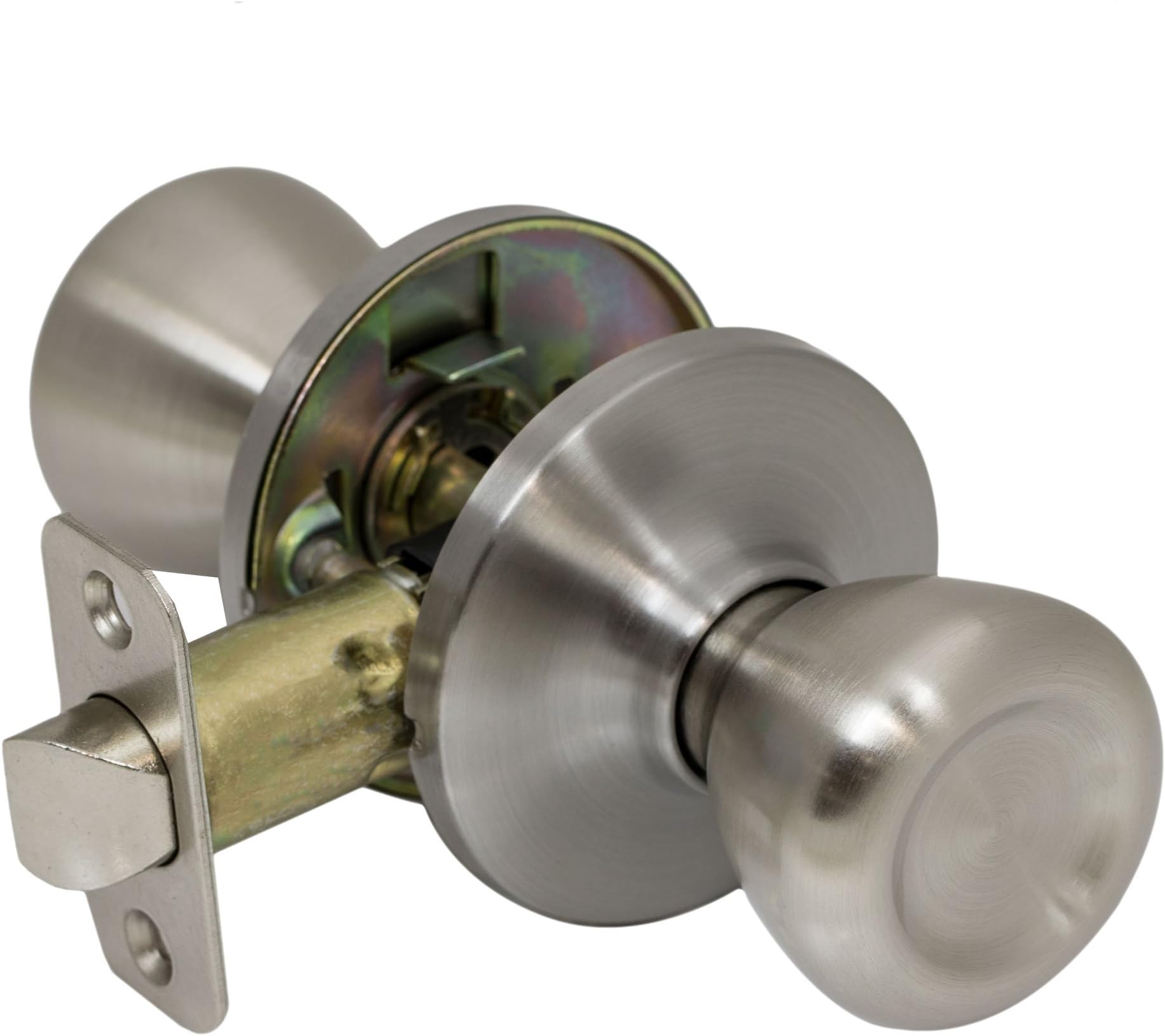 Pro-Grade Classic Passage Door Knob Hall and Closet Handle, Satin Nickel