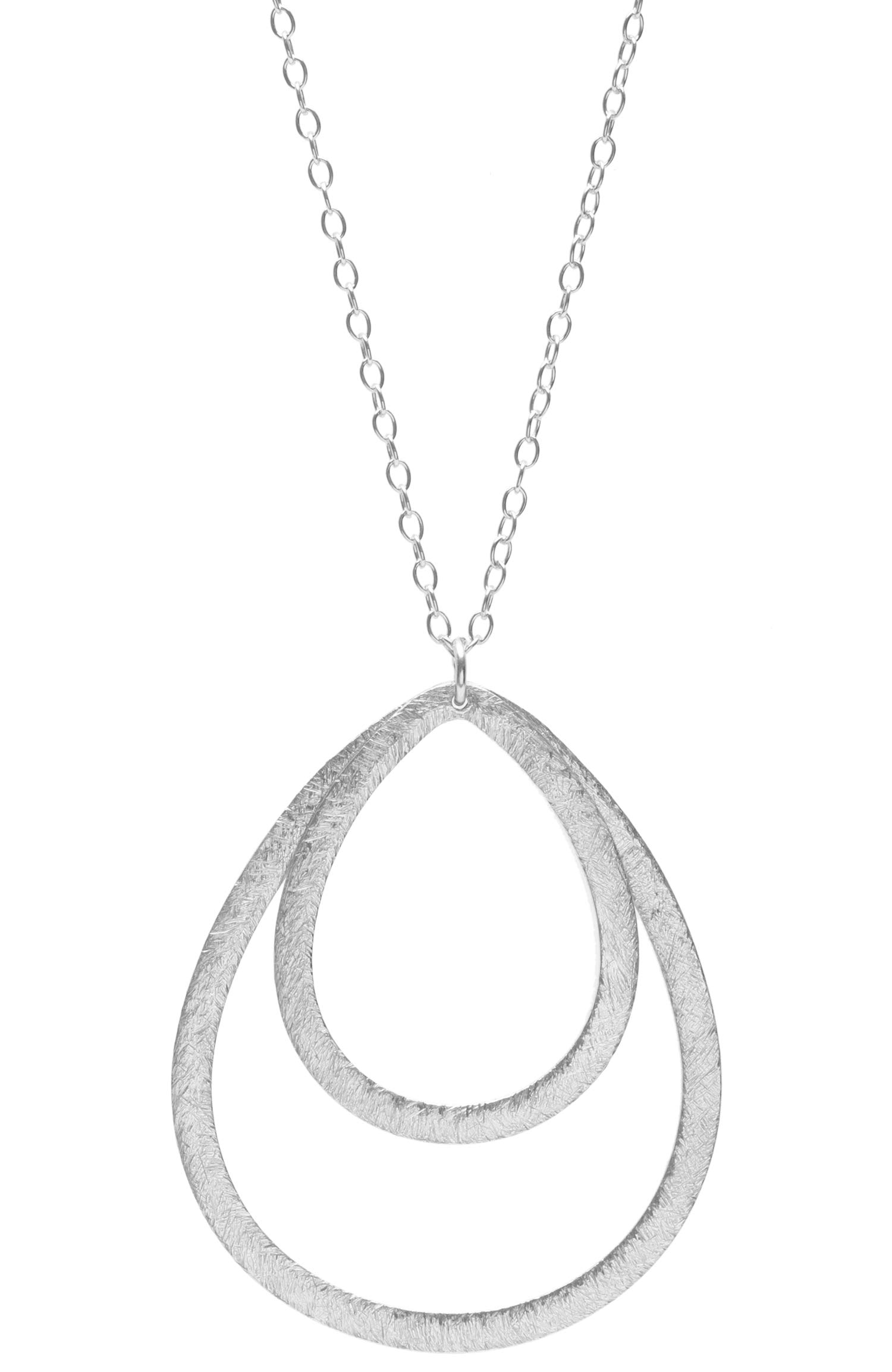 Pernille Corydon-Long Necklace Double Drop Silber