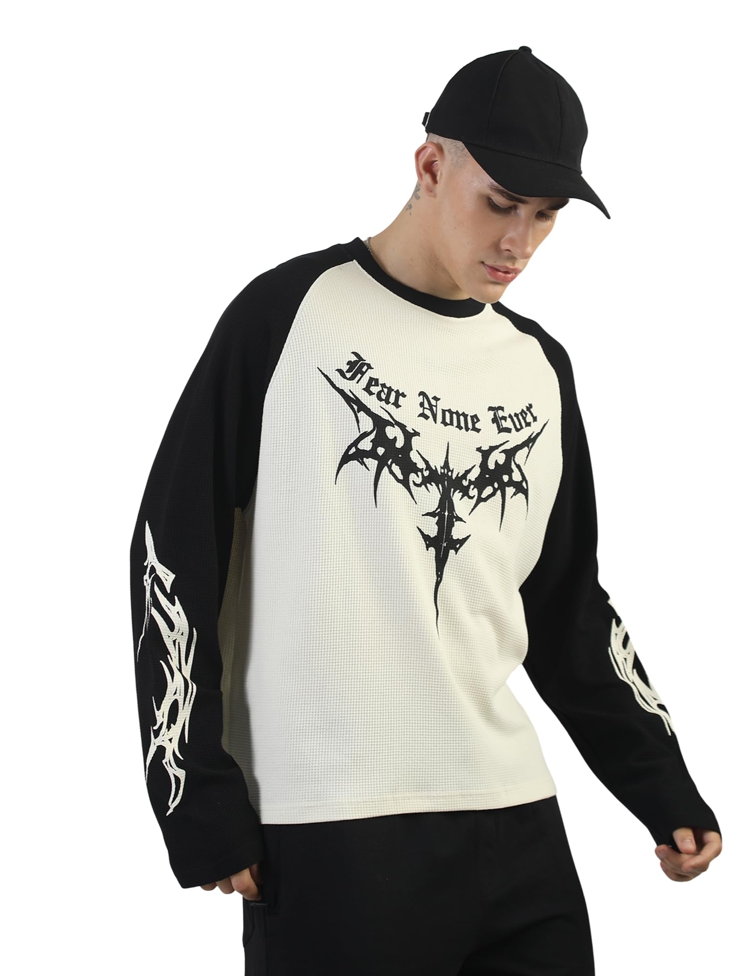 Maniac Mens Fear Printed Waffle T-Shirt - Image 1