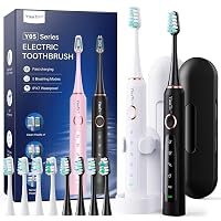 Spazzolino Elettrico Sonico per Adulti - 2 Spazzolino Denti Sonico con 10 Testine