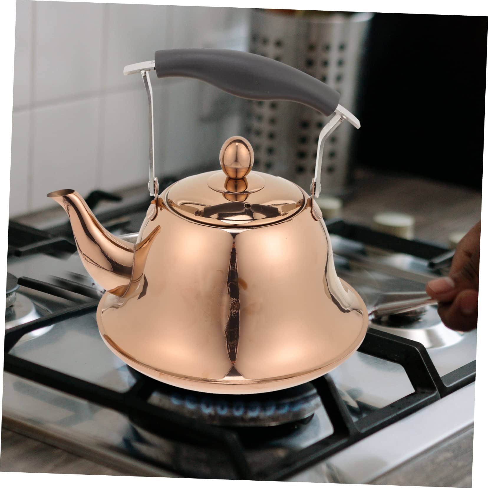 Teiera con fischio Bollitore Fornello Teiere teteras para hervir agua teiera con infusore Teiere con fischio Teiera da campeggio Teiera in metallo Riscaldatore per pentole bollente in acciaio inossi