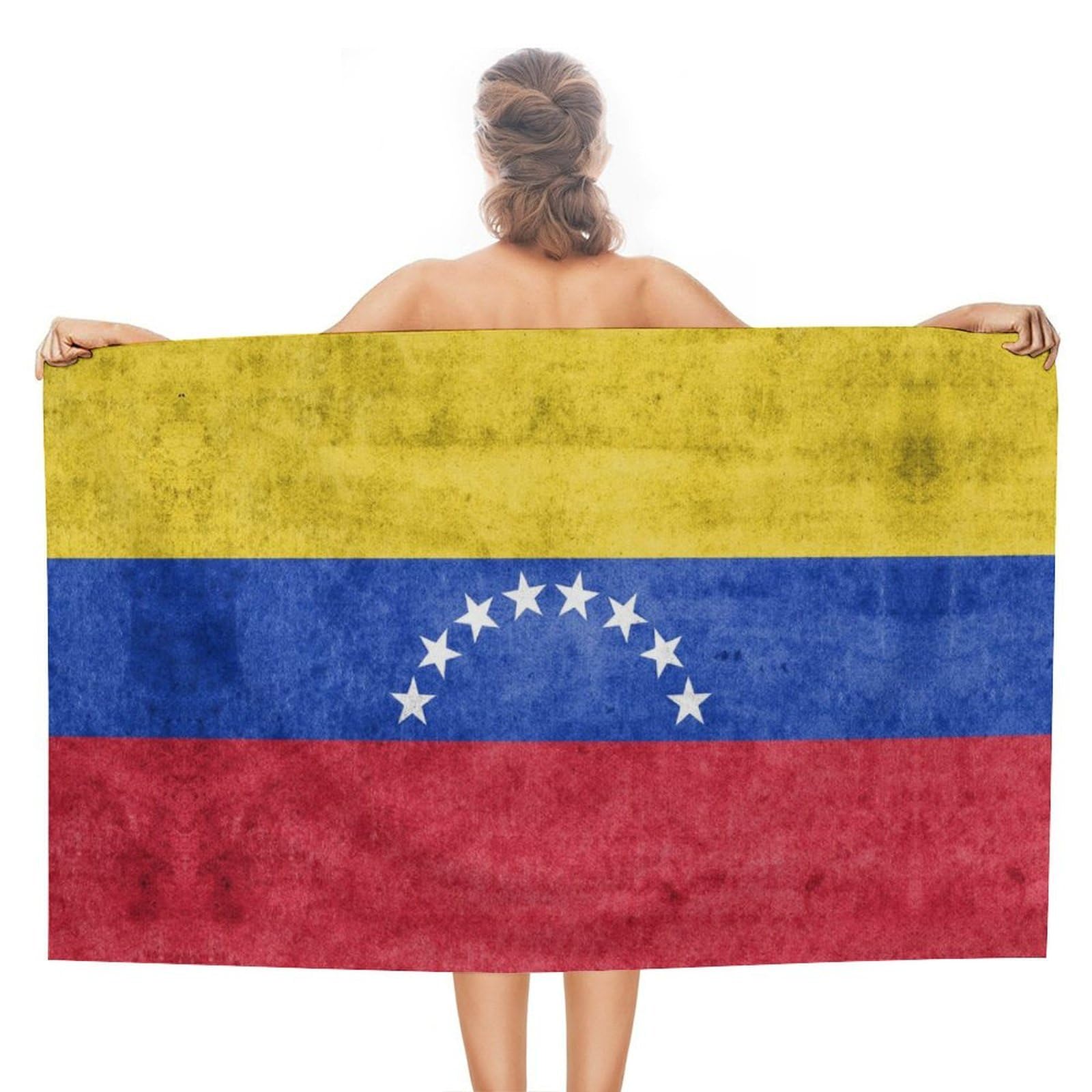 CGSBNGHA Flag of Venezuela Beach Towels Soft Bathroom Bath Pool Swim Towels for Women Men
