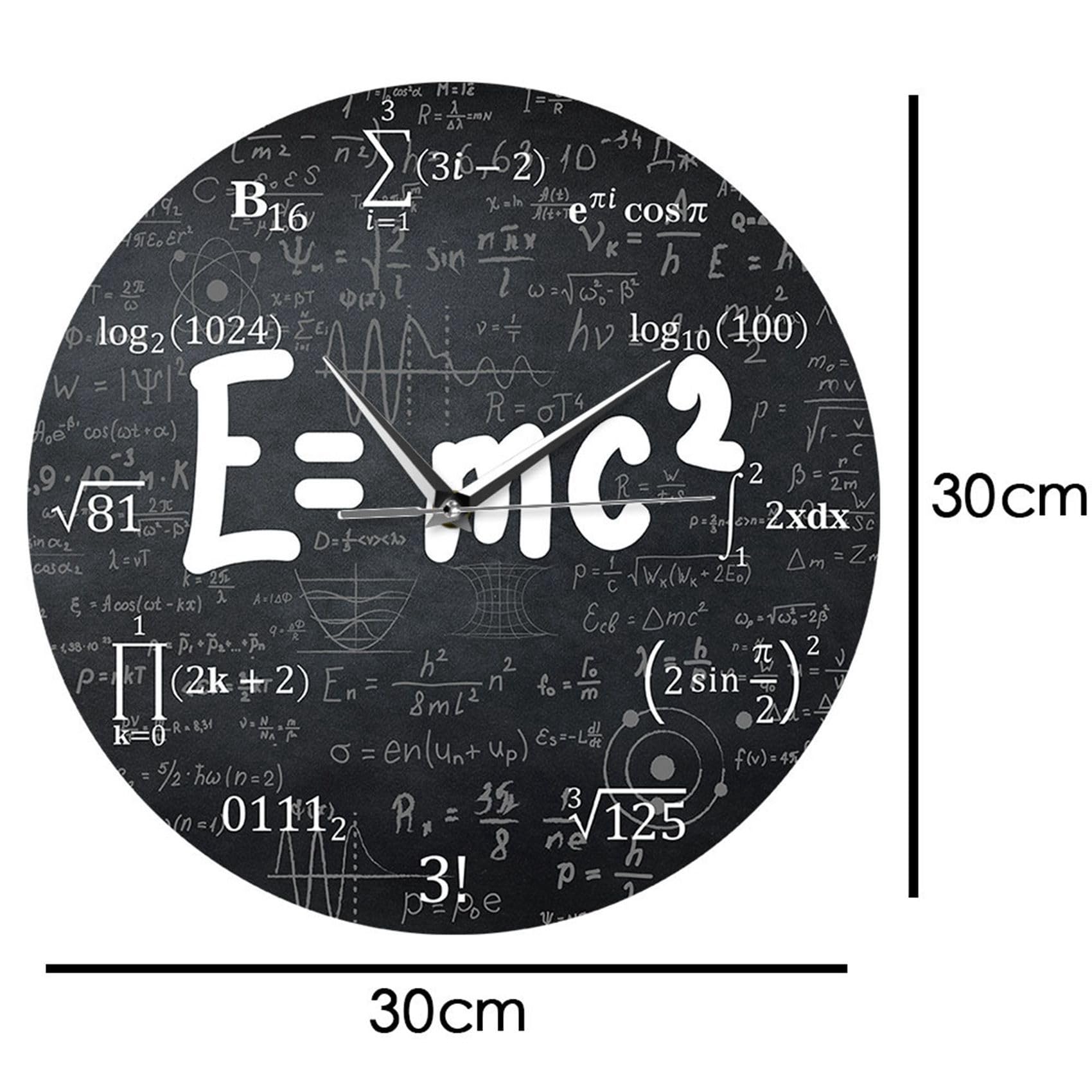 3 x teoria względności matematyka zegar ścienny naukowiec fizyka nauczyciel szkoła klasa dekoracja