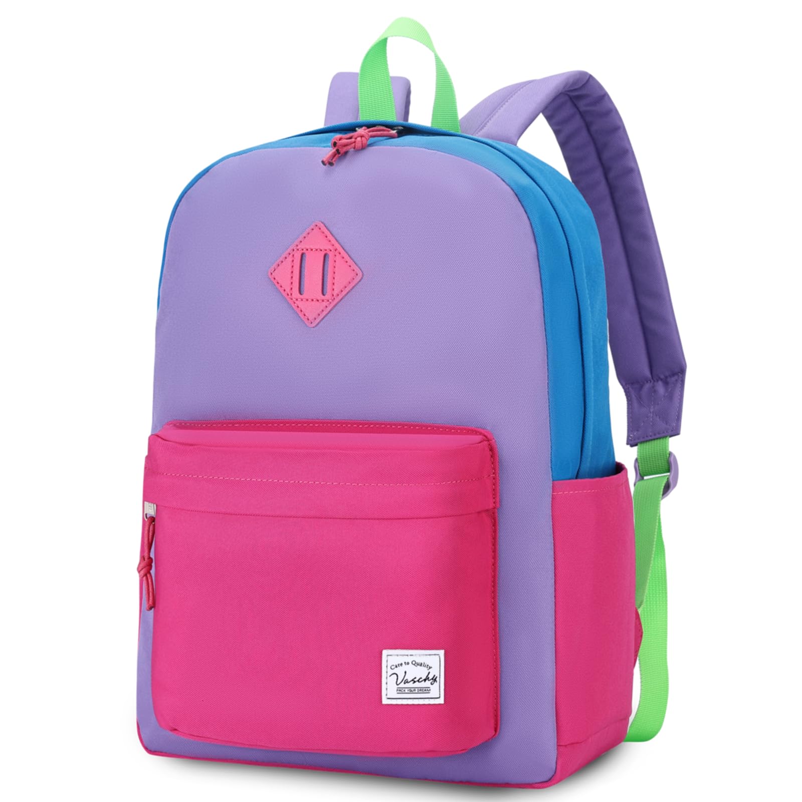 School Backpack for Kids, VASCHY Lightweight Water Resistant Casual Schoolbag Daypack for Men Women Teen Boys Girl Bookbag