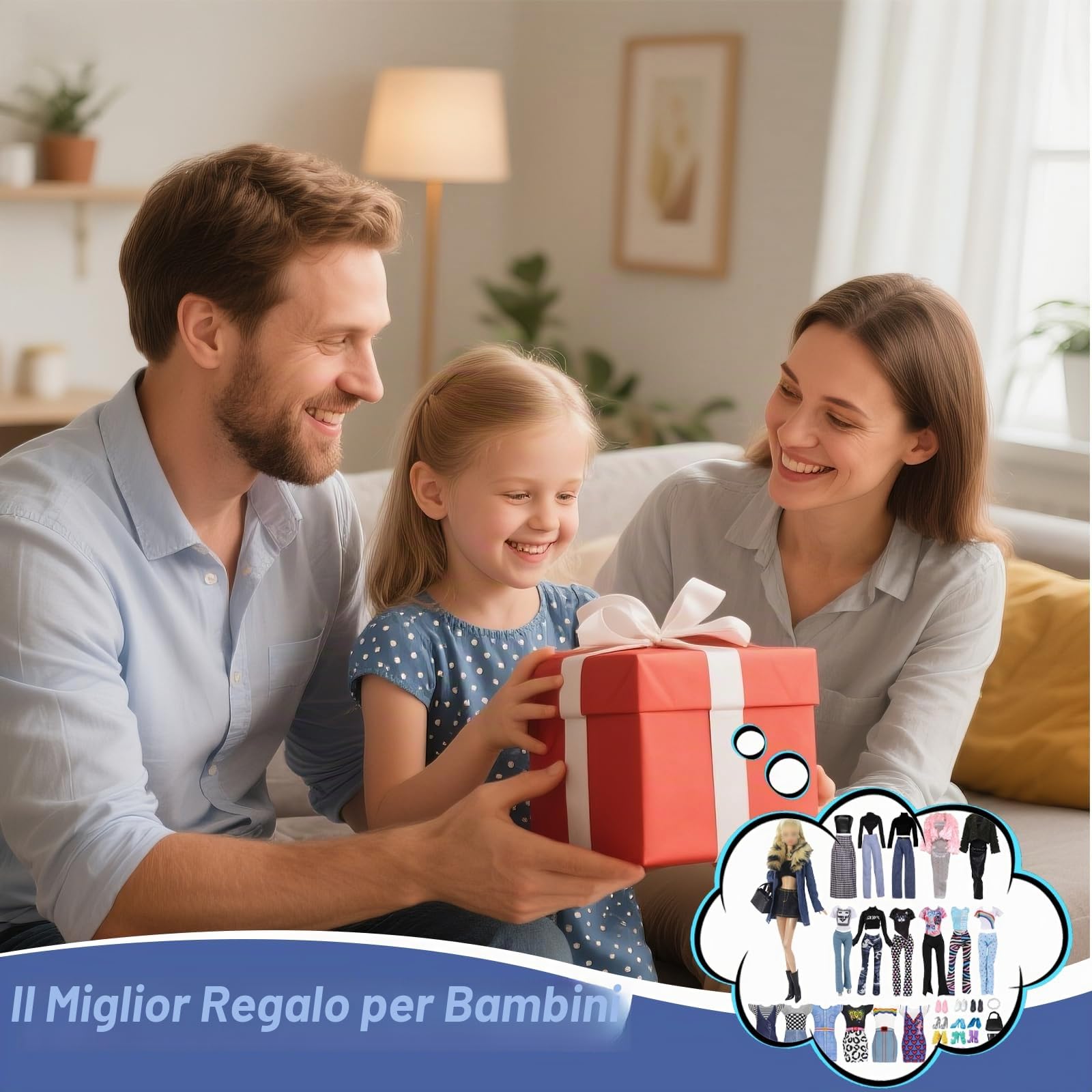 Set di 18 vestiti per bambola, elegante con colletto in pelle di jeans, mantello in pelliccia, abbigliamento sportivo per la casa