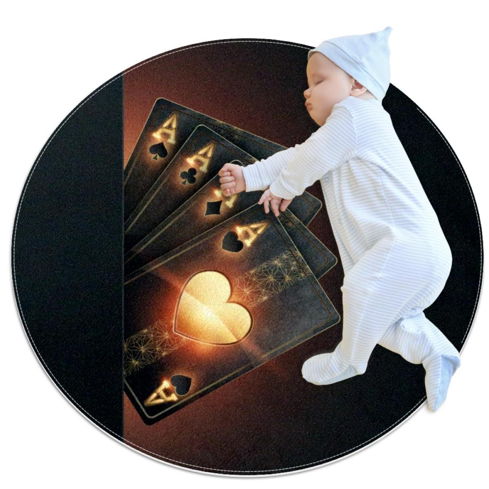 Tapis de salle de bain antidérapant motif poker camomille pour chambre