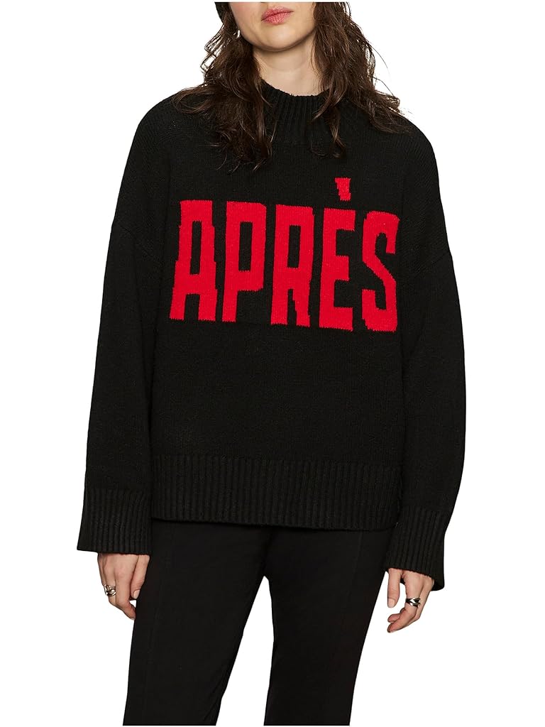 Black Sanctuary Apres Intarsia Hi Mock F. Logo