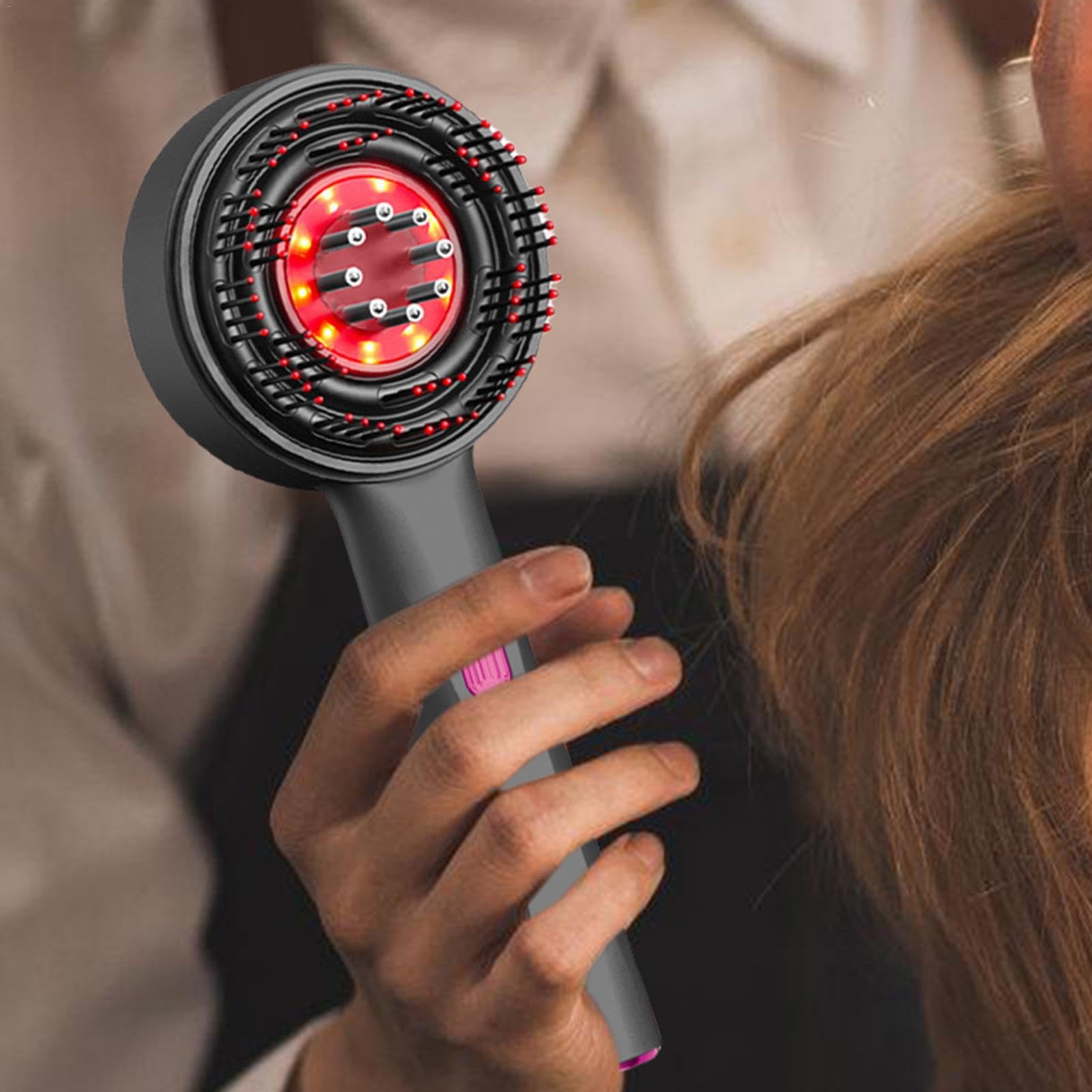 Strumento rilassante per massaggio del cuoio capelluto | pettine multifunzionale per capelli, pettine per massaggio con dispenser di olio, massaggiatore per cuoio capelluto ricaricab