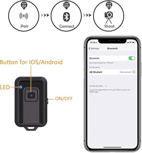 Miniatura 5 de LINKCOOL - Trípode para teléfono móvil, ajustable y portátil, de 42 pulgadas, con soporte para teléfono y control remoto inalámbrico para
