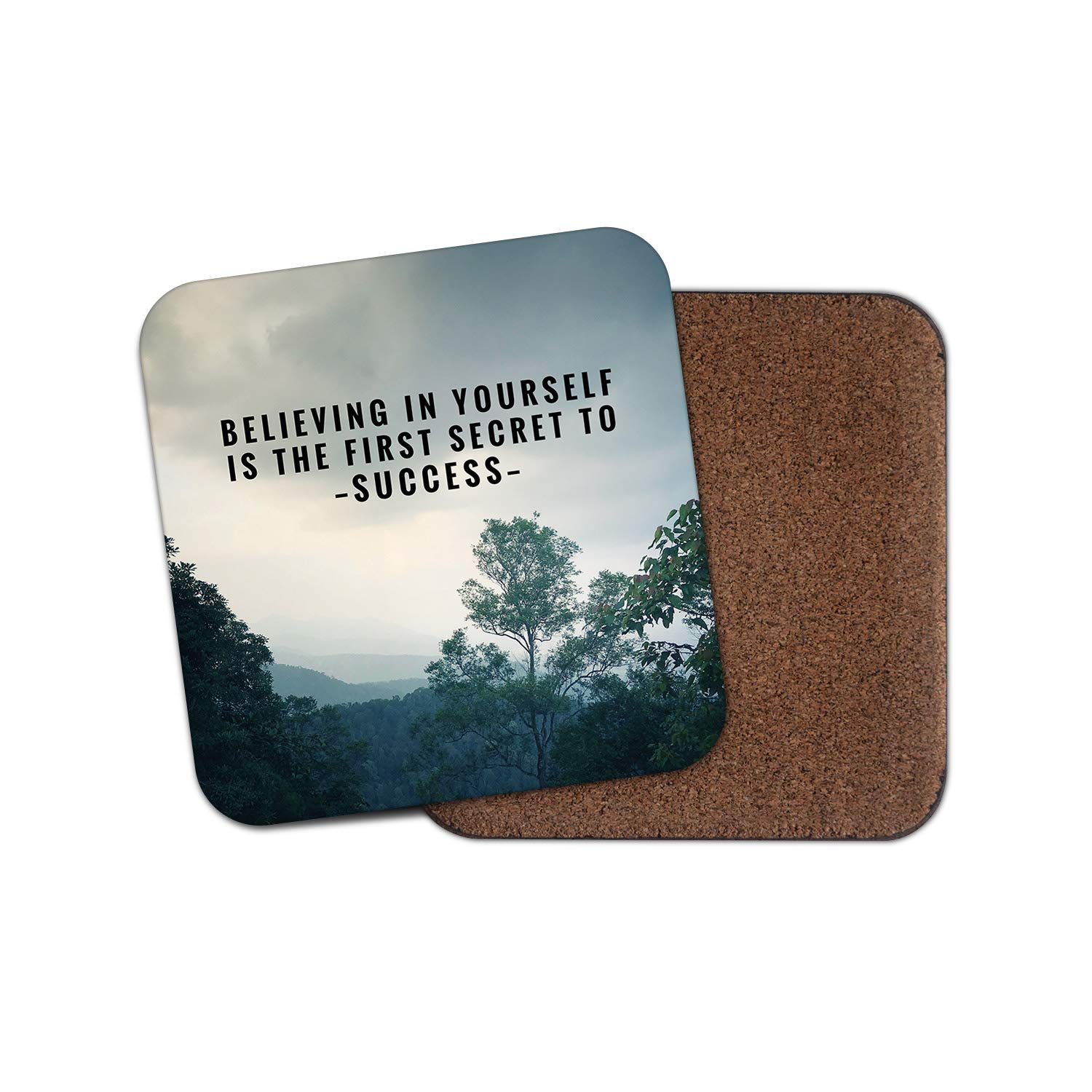 Destination Vinyl Ltd Multicolor 1 X Believe In Yourself Coaster - Inspirational Quote Motivational Mum #16966
