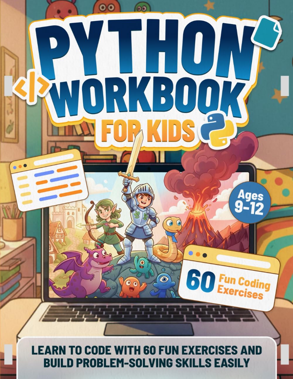 PYTHON WORKBOOK FOR KIDS: LEARN TO CODE WITH 60 FUN EXERCISES AND BUILD PROBLEM-SOLVING SKILLS EASILY