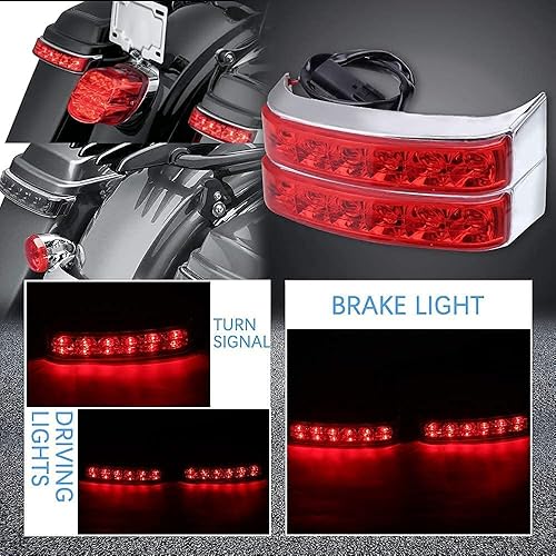 Miniatura 3 de DREAMIZER Lámpara LED de alforja para motocicleta, compatible con Touring Road King Ultra CVO Limited Electra Glide Ultra Classic - Carcasa cromada,