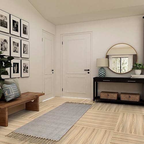 Miniatura 7 de Azulejos de suelo para despegar y pegar, 36 x 6 pulgadas, suelo de despegar y pegar, impermeable y fácil de limpiar, suelo de vinilo con aspecto de