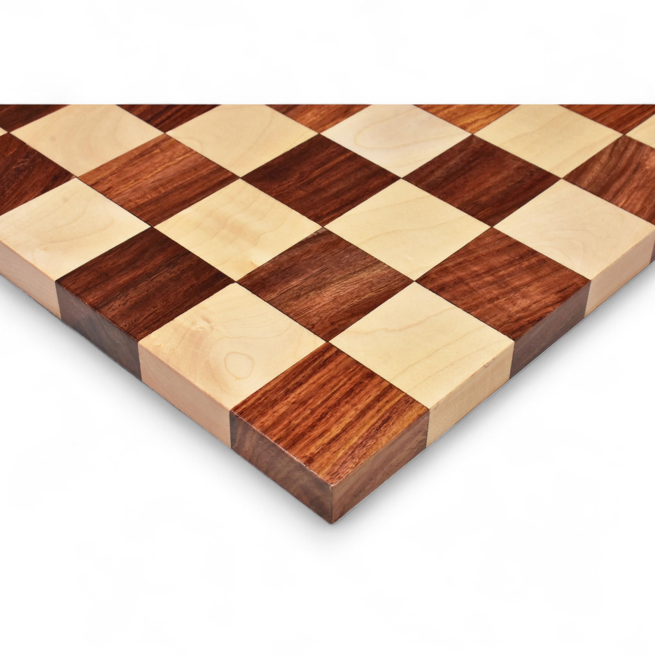 Borderless legno duro End Grain Scacchiera - Palissandro dorato & Acero quadrato 50 mm ……