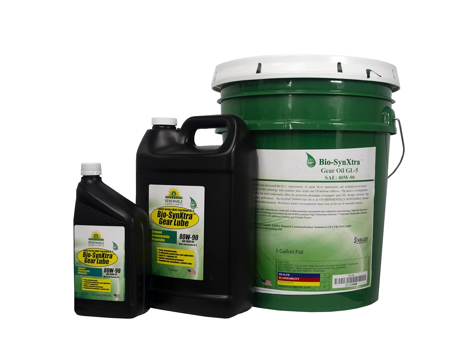 Bio-SynXtra GL-5 Gear Lubricant, 5 Gallon Pail